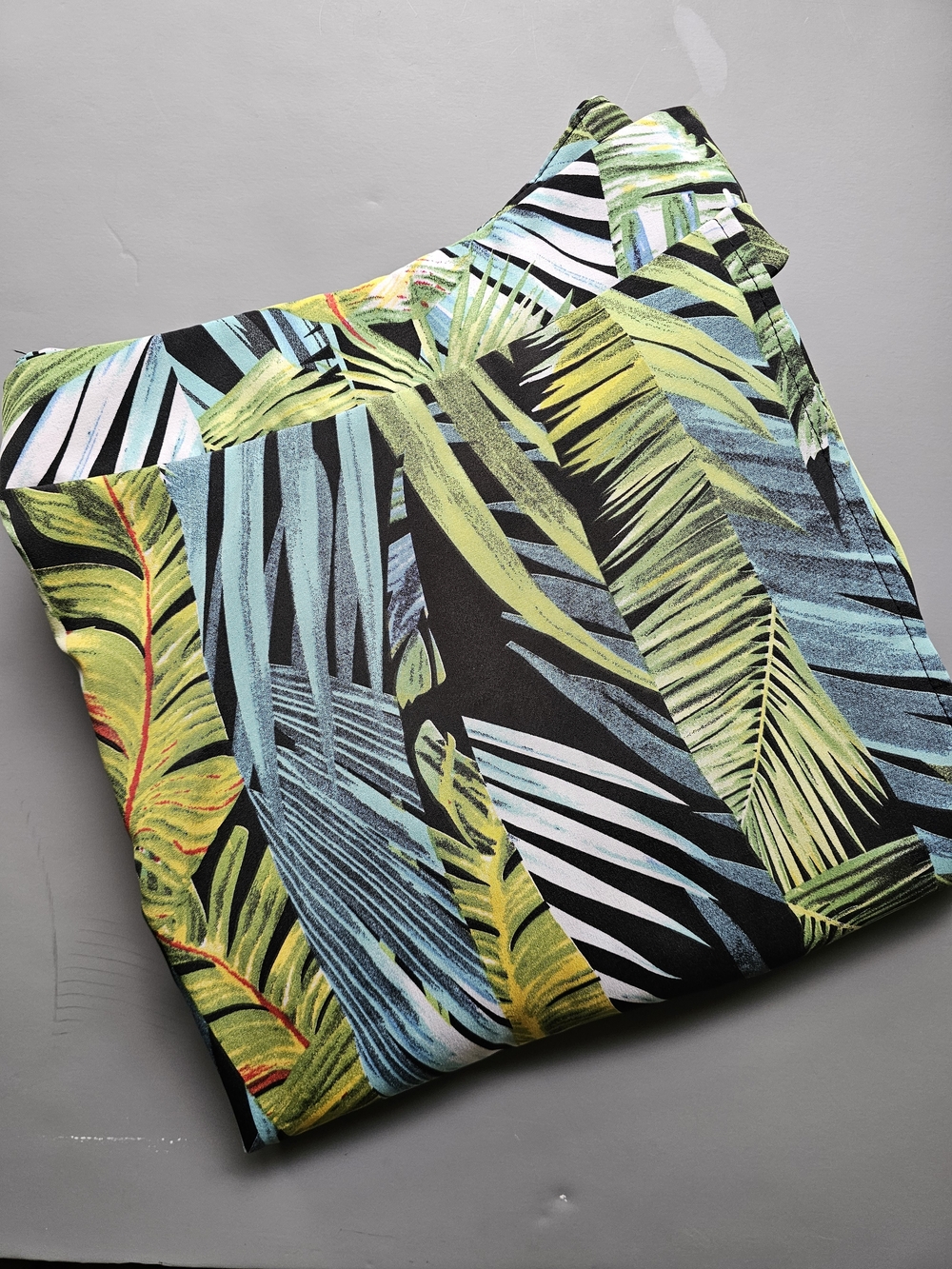 SHEIN Tropical Palm-Print Maxi Skirt - Black, Green, Blue